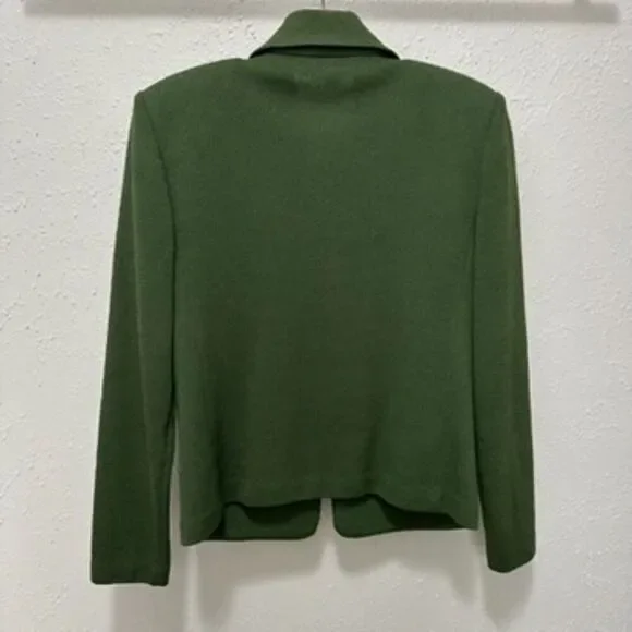 St. John Collection Green Zip Santana Knit Jacket Size 2 - Picture 7 of 15